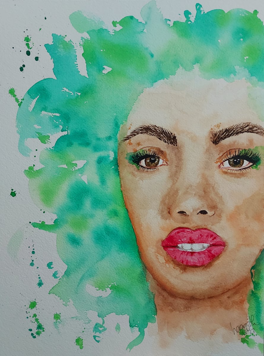 Fierce Girl by Haggith van Hees  Image: Fierce Girl
aquarelle on paper
