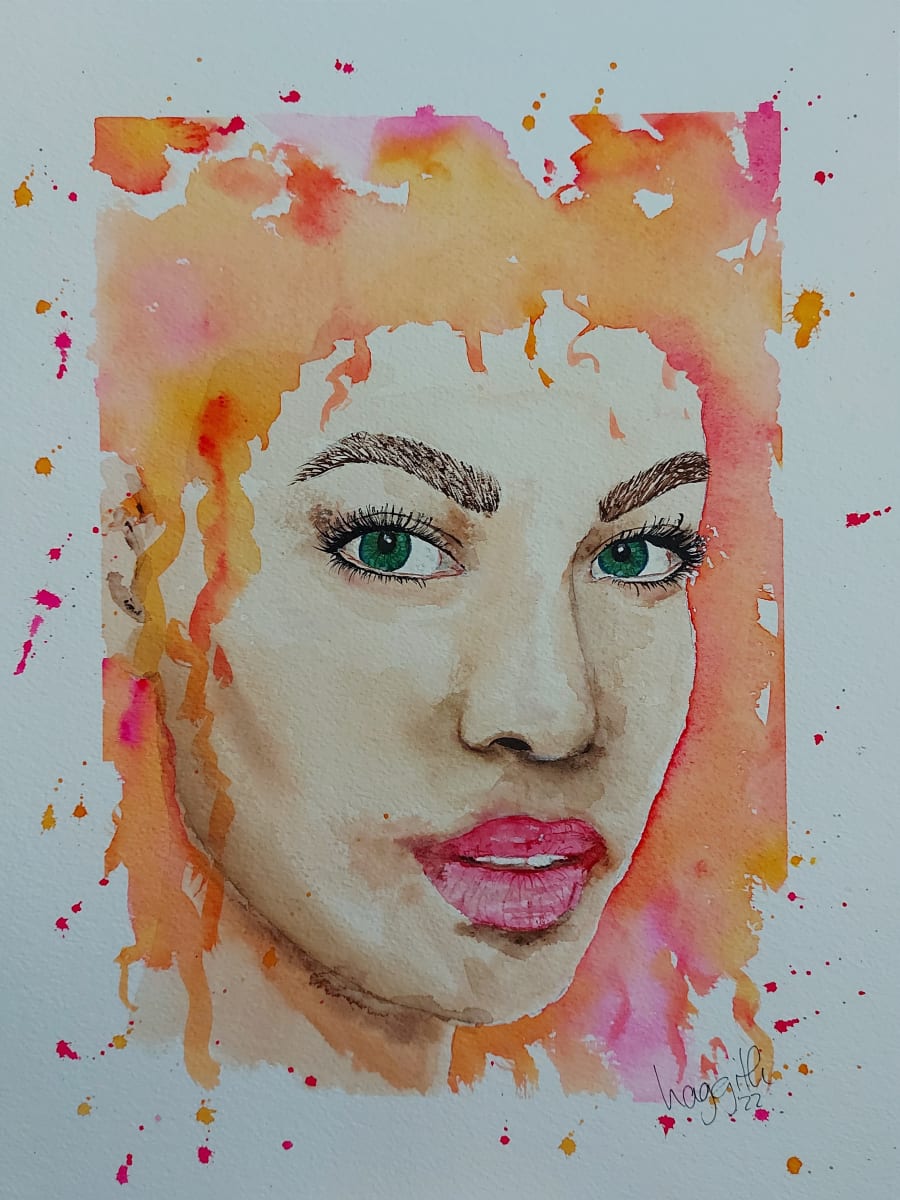 Fierce Girl by Haggith van Hees  Image: Fierce Girl
watercolor on paper