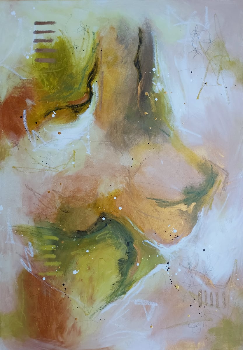 Gold Torso by Haggith van Hees  Image: Gold Torso
mixed media on canvas 
in a gold painted frame
