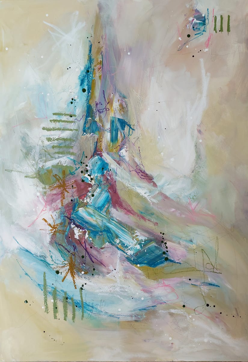 Into the Groove by Haggith van Hees  Image: Into the Groove
mixed media on canvas
in a white floater frame
