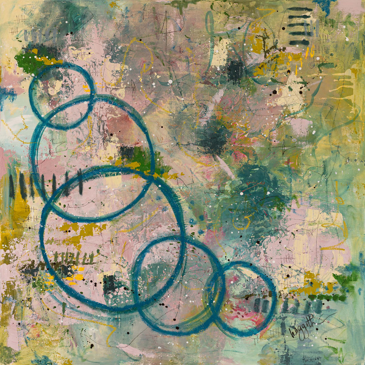 No Title by Haggith van Hees  Image: mixed media on canvas
in a wooden floater frame