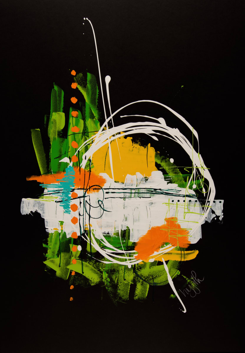 Sugarcane in the Mist at Dawn by Haggith van Hees  Image: Sugarcane in the Mist at Dawn
acrylic on paper