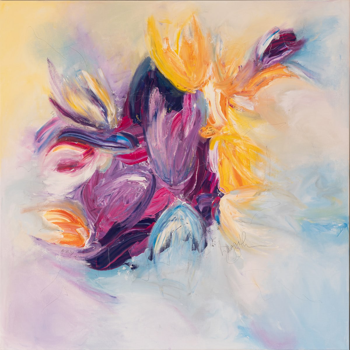 Whimsical by Haggith van Hees  Image: mixed media on canvas
in a white floater frame