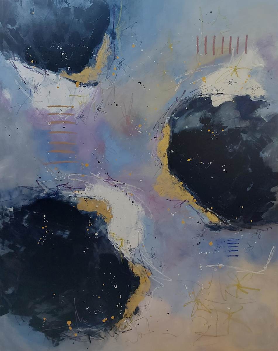 Music Sounds Better with You by Haggith van Hees  Image: acrylic, oil pastel, ink, pen