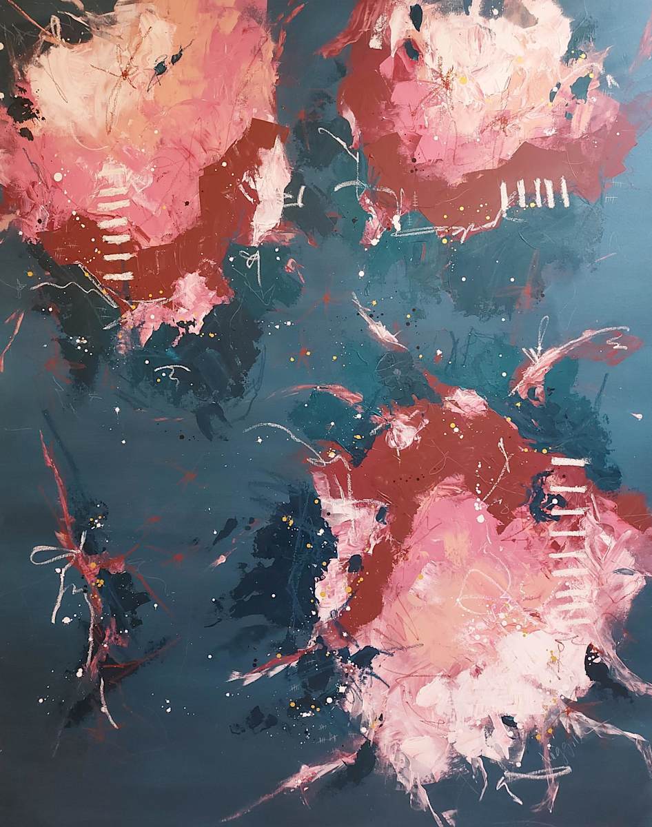 Singing My Way by Haggith van Hees  Image: Acrylic, oil pastel, ink, pen