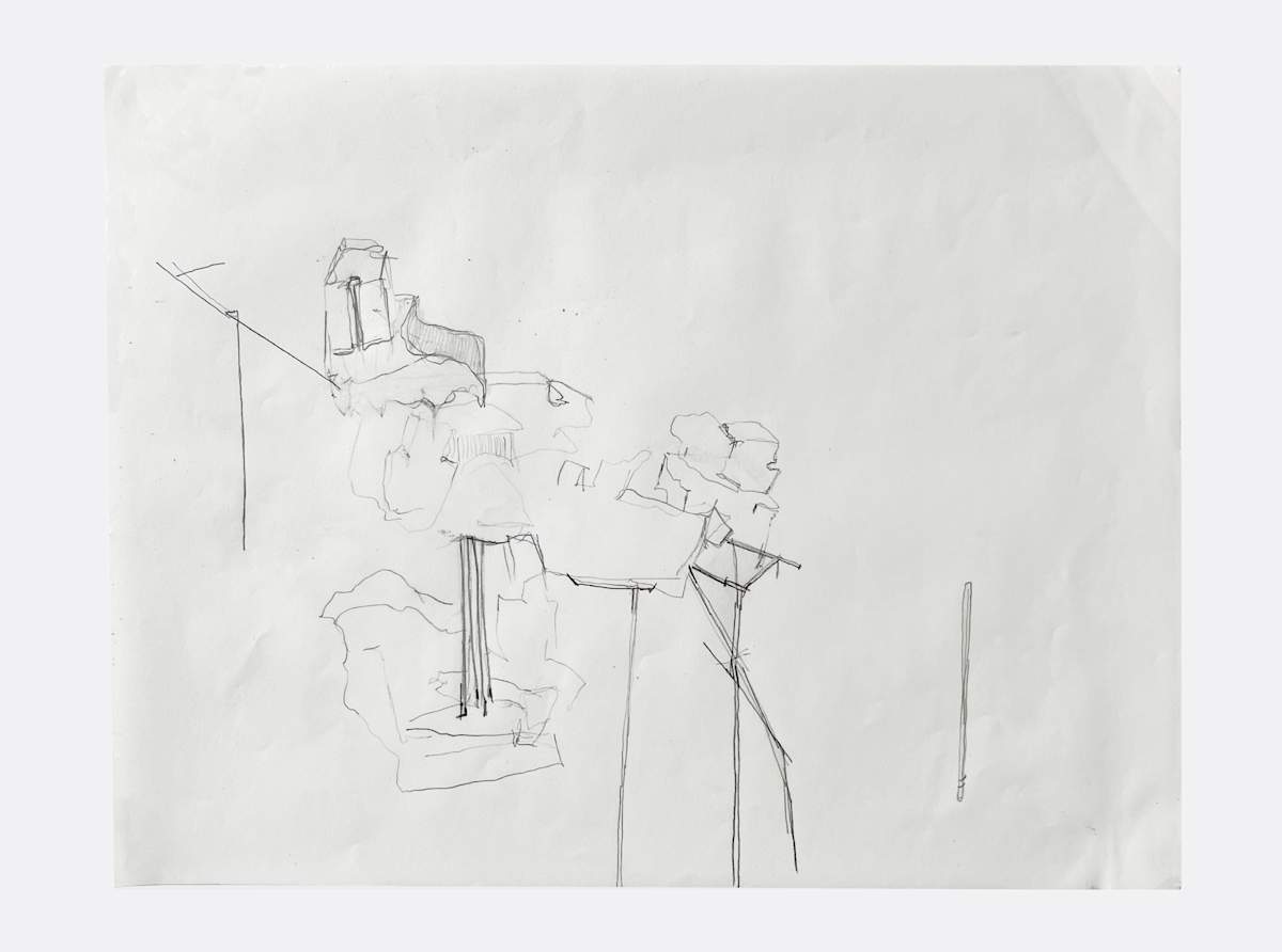 Sketch for Elevated Construction Sculpture by Marisa Tesauro, Image 3.