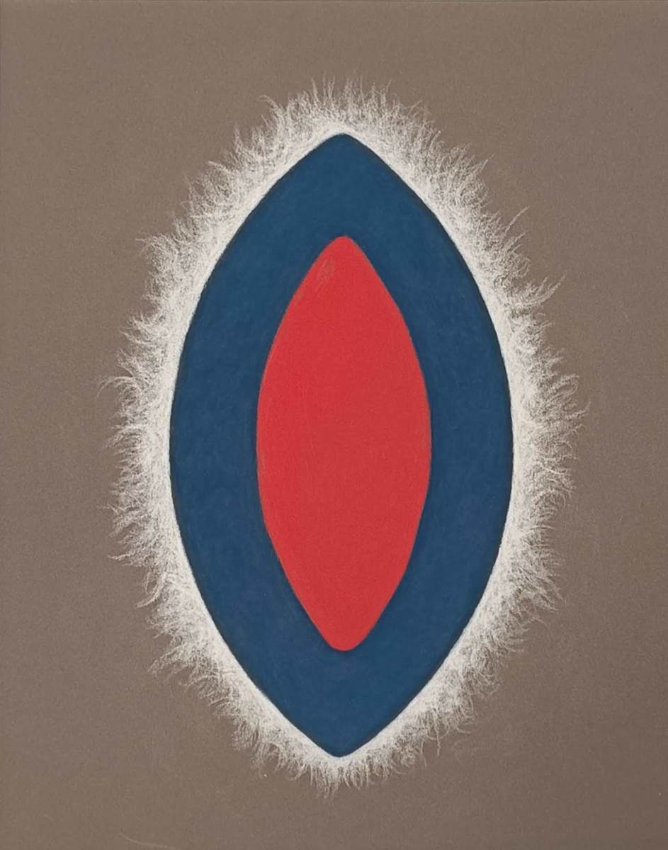 Blue red oval by Grith Stagaard 