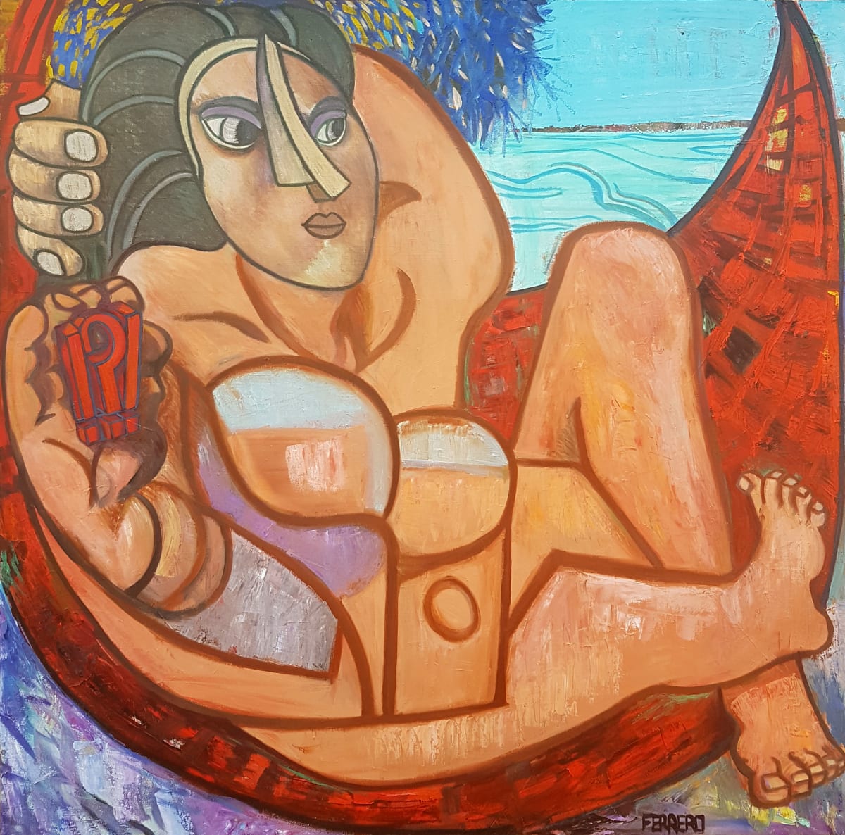 Bain de soleil sur le deck by Marc FERRERO 