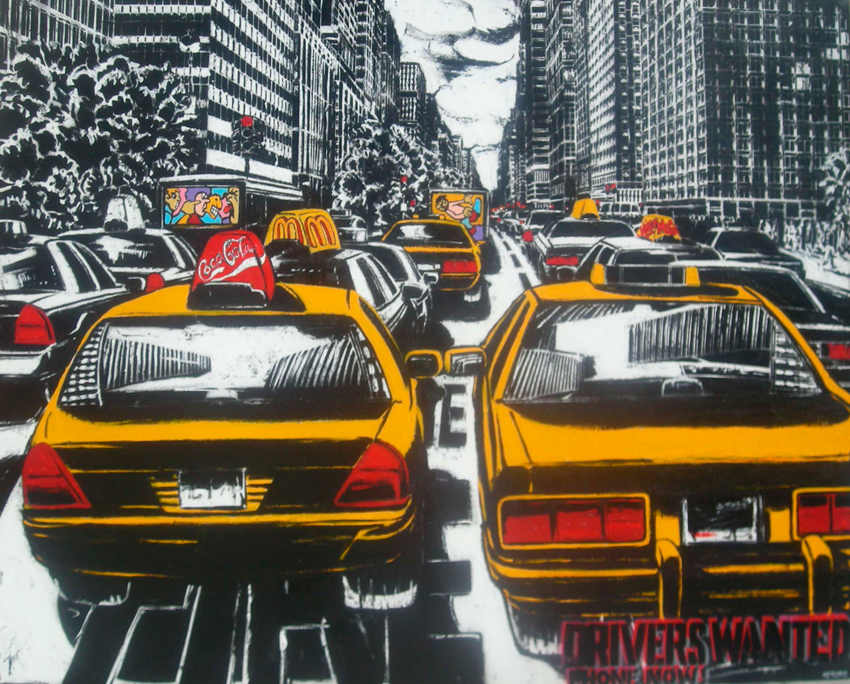 Yellow cabs et monde disqualifié by Marc FERRERO 
