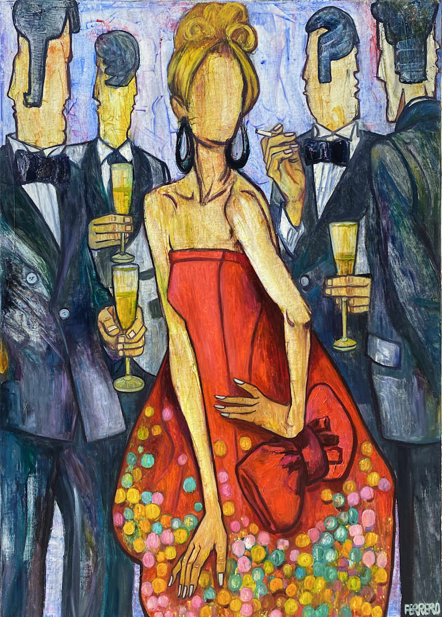 Robe rouge et cocktail multiface by Galerie Marc FERRERO 