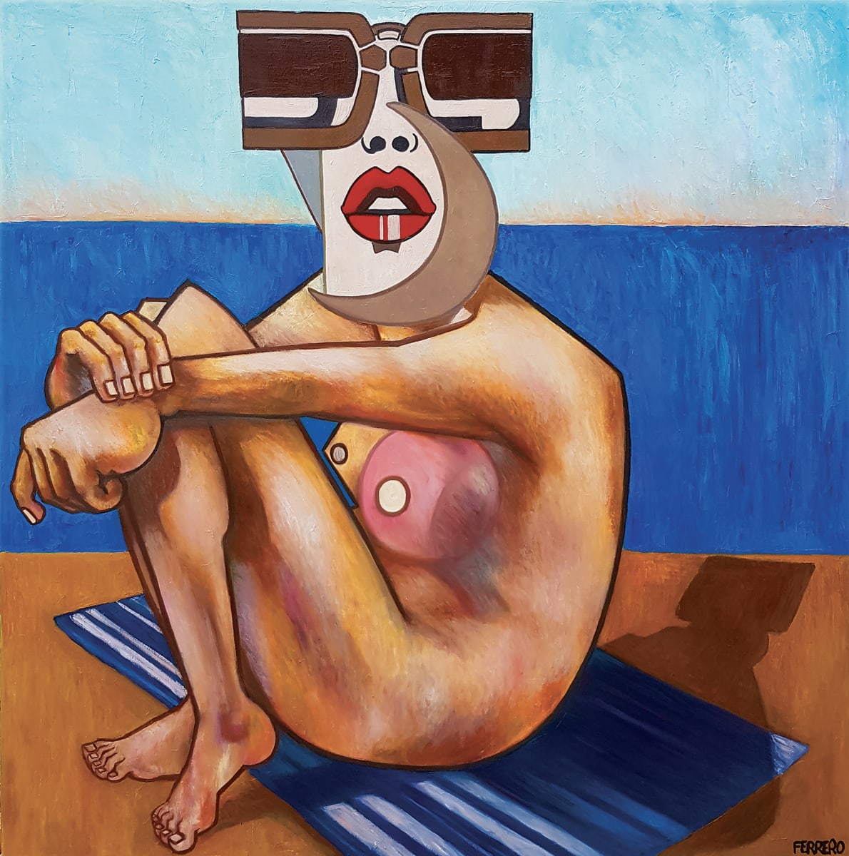 Lipstick on the beach by Galerie Marc FERRERO 
