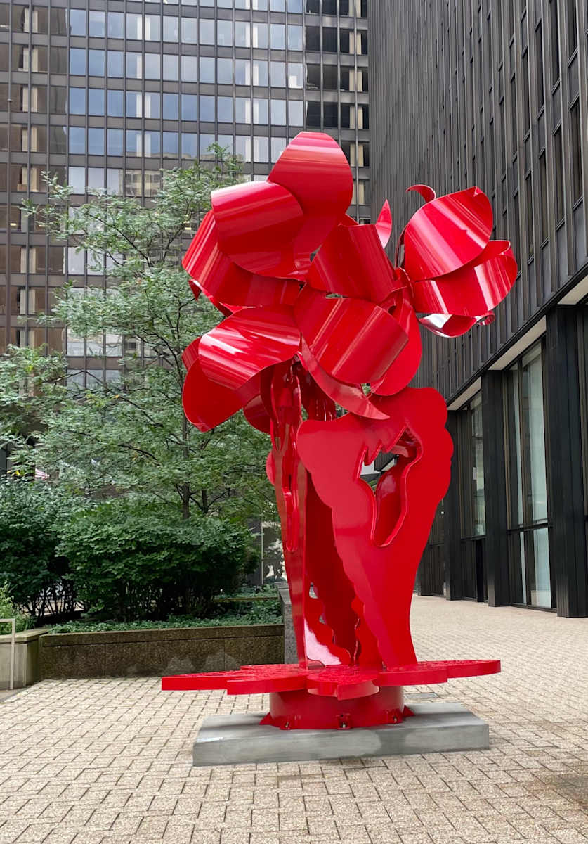 Red Lily Tree of Liberty by Ruth Aizuss Migdal 