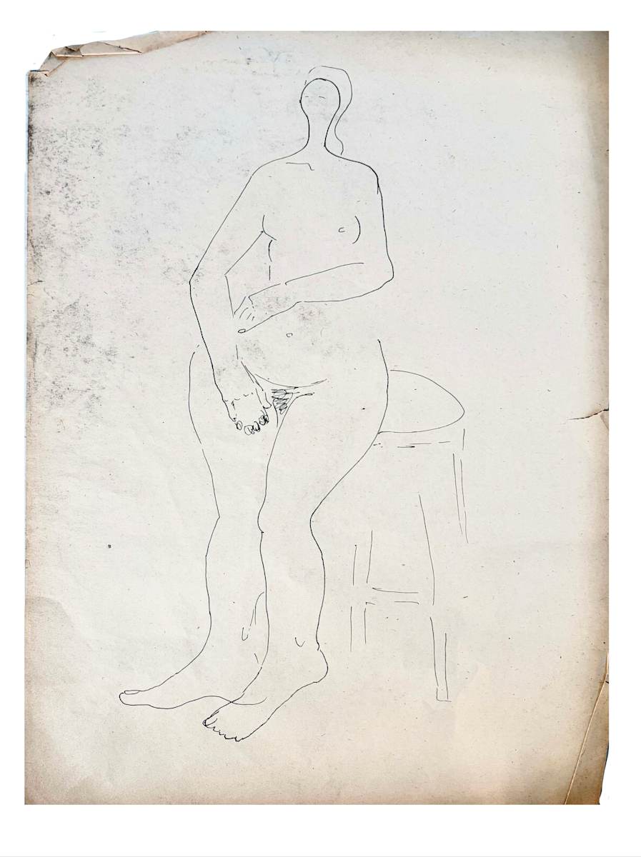 Early Figure Drawing #14 by Ruth Aizuss Migdal, Image 1.