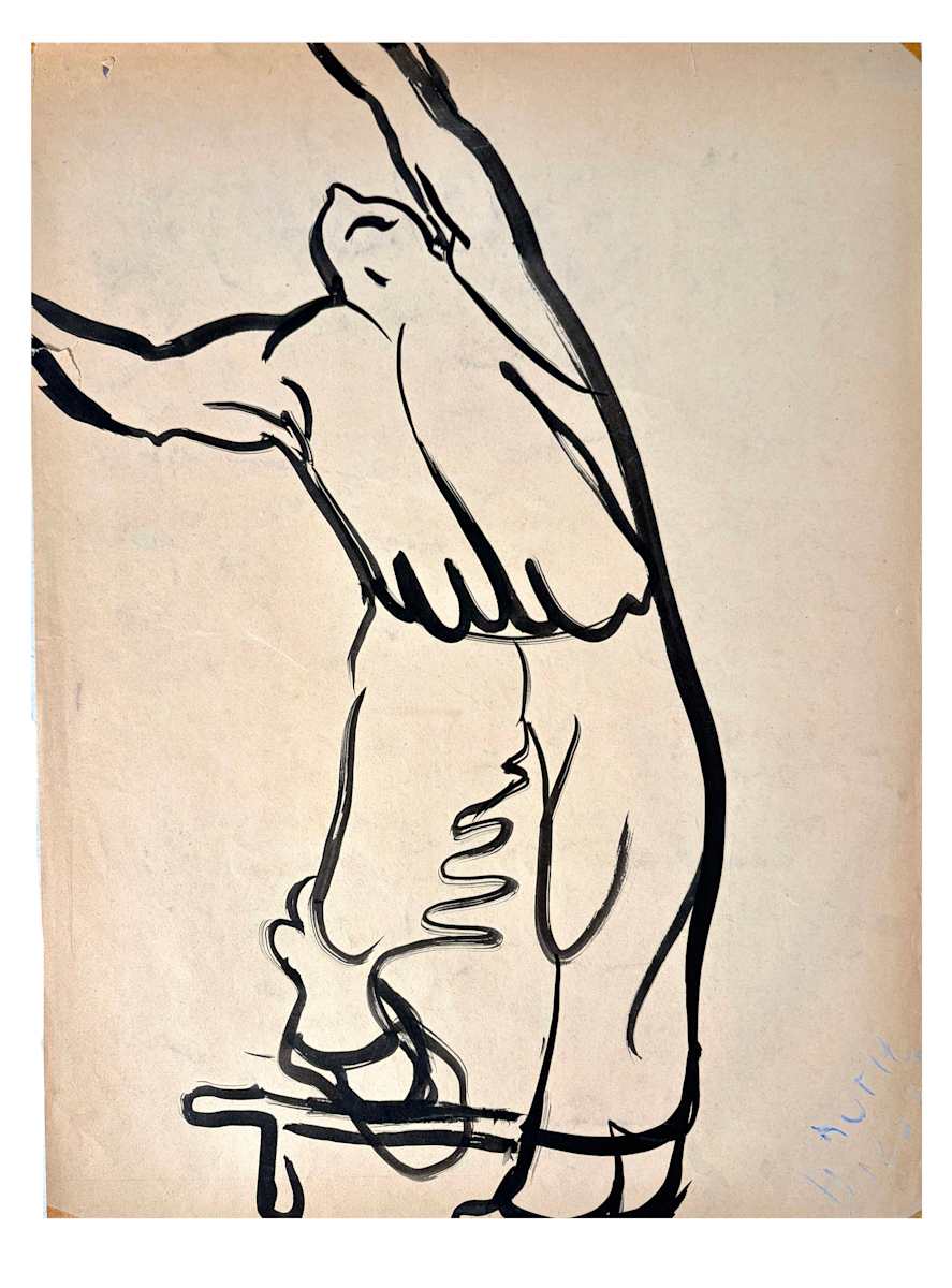 Men Stretching #16 by Ruth Aizuss Migdal, Image 1.