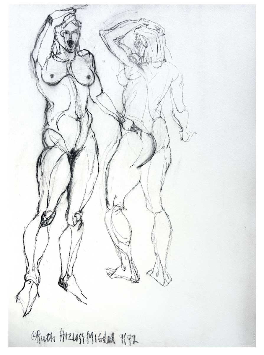 Two Figures #19 by Ruth Aizuss Migdal, Image 2.