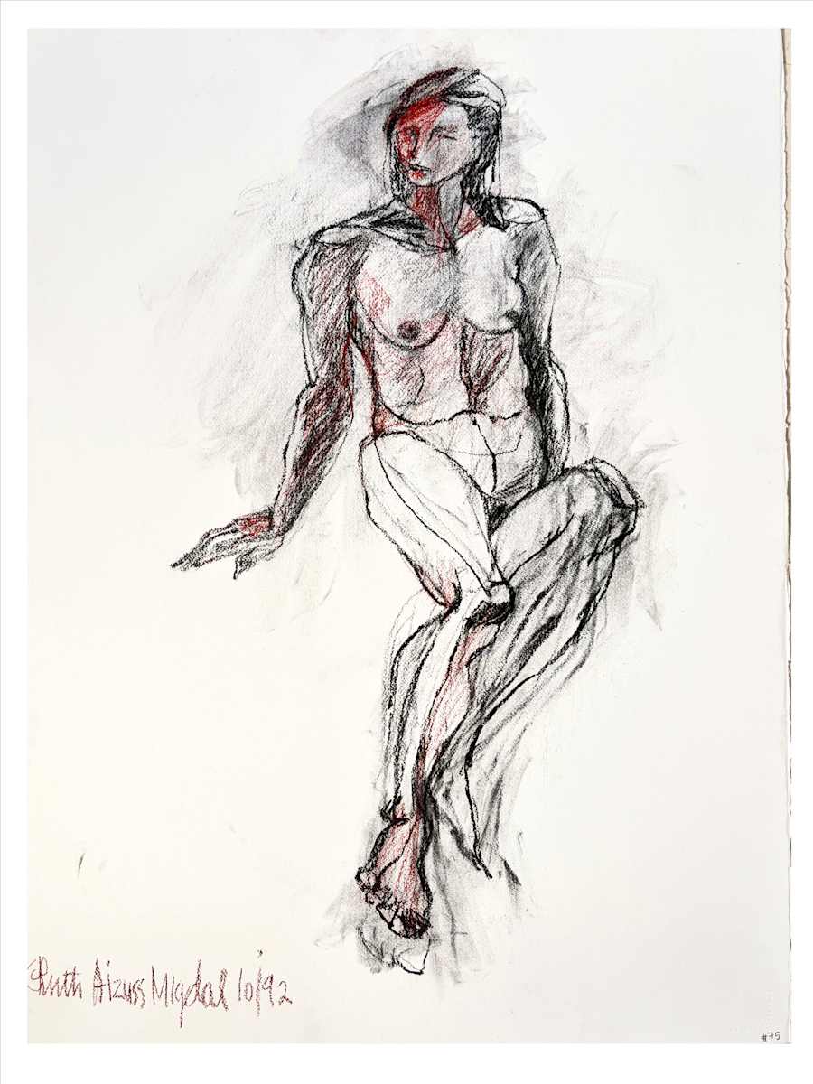 Seated Figure #75 by Ruth Aizuss Migdal, Image 14.