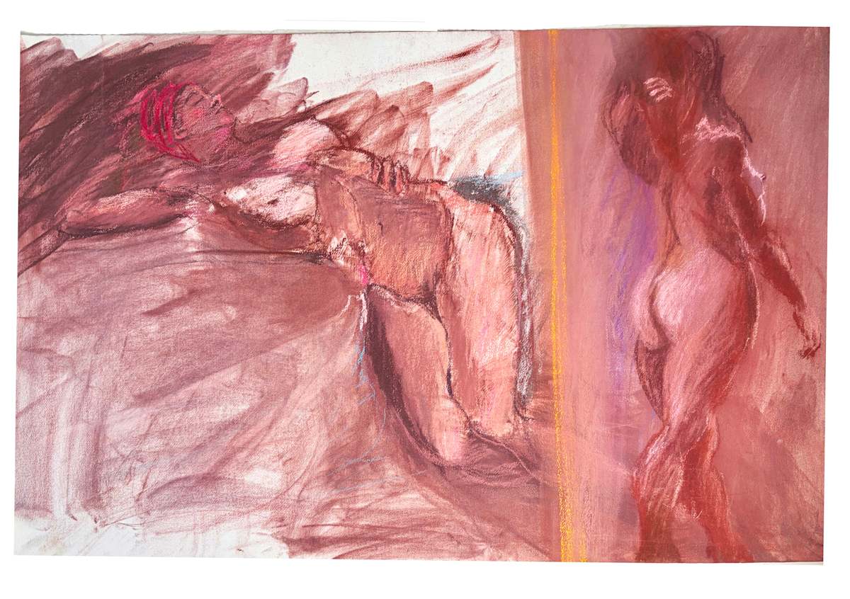 Large Pastel Drawing by Ruth Aizuss Migdal, Image 16.
