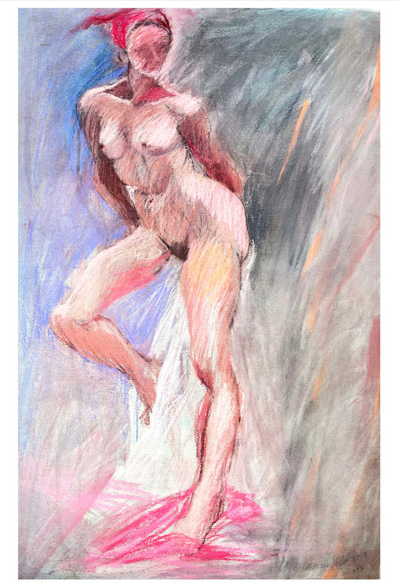 Pastel Standing Figure by Ruth Aizuss Migdal, Image 15.