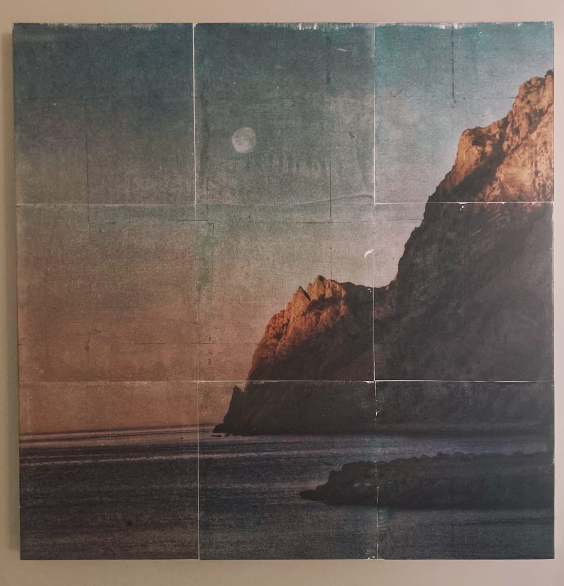 Monterosso Italy by Lisa Bertagna  Image: moon at sunrise