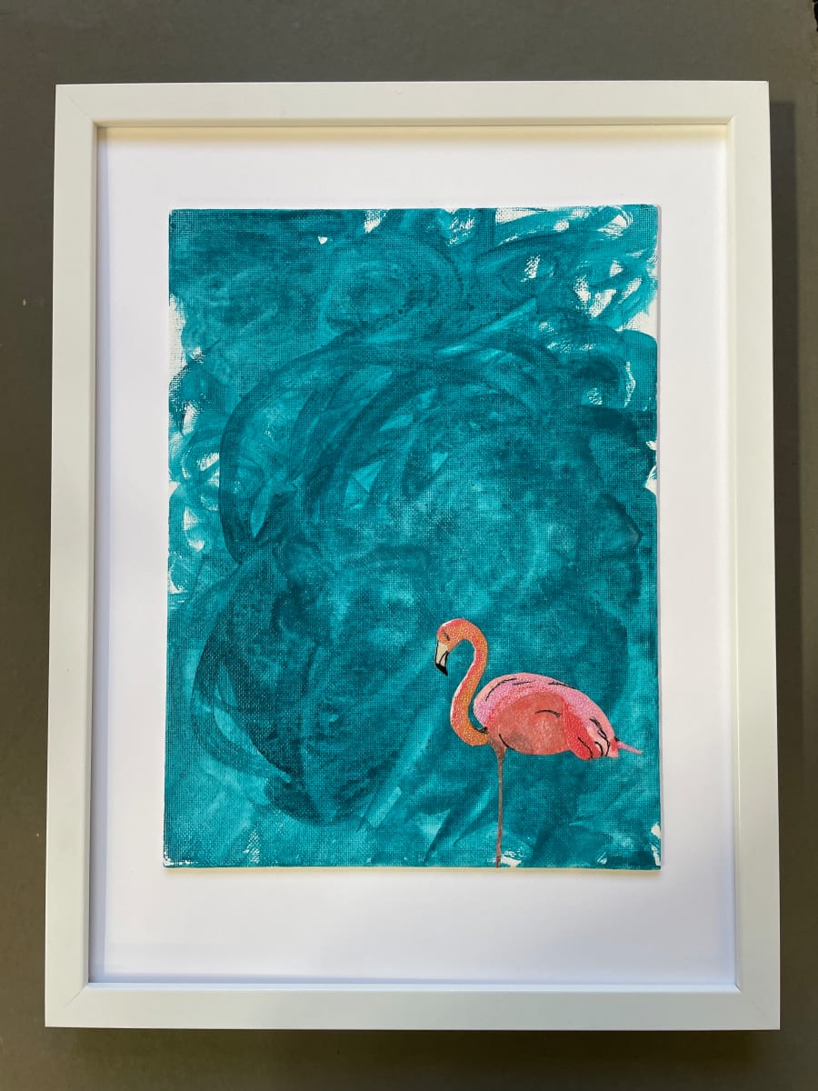 Flamingo Collage by Nikki Thompson 