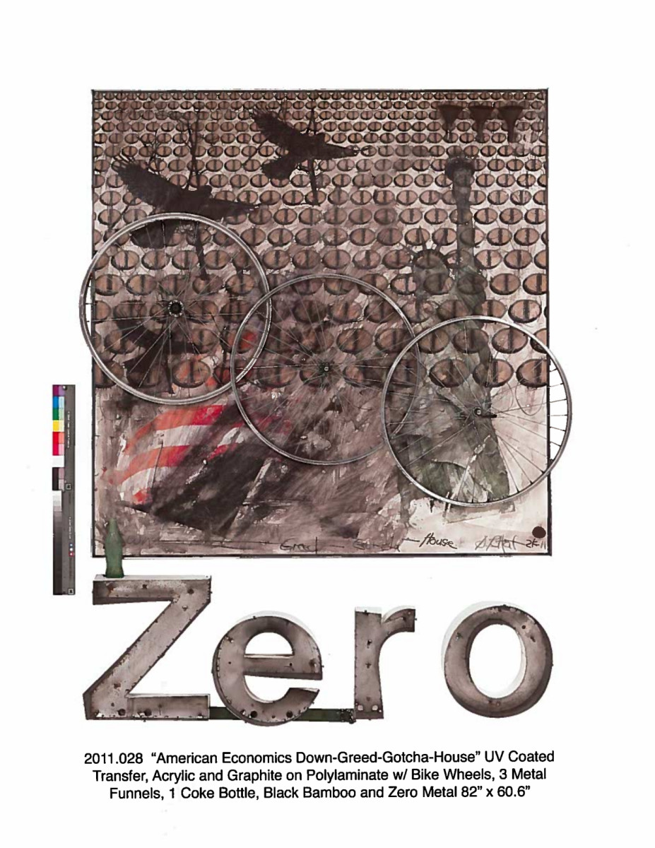 American Economics Down-Greed-Gotcha-House by Darryl Pottorf 