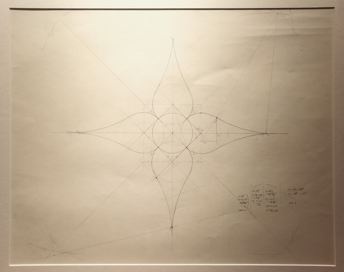 RoseWater Chandelier (Preliminary Drawing) by Corwin Bell 
