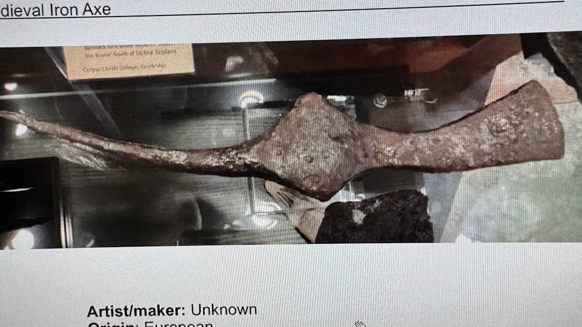 Forged Iron Pick Axe Head, Image 7.