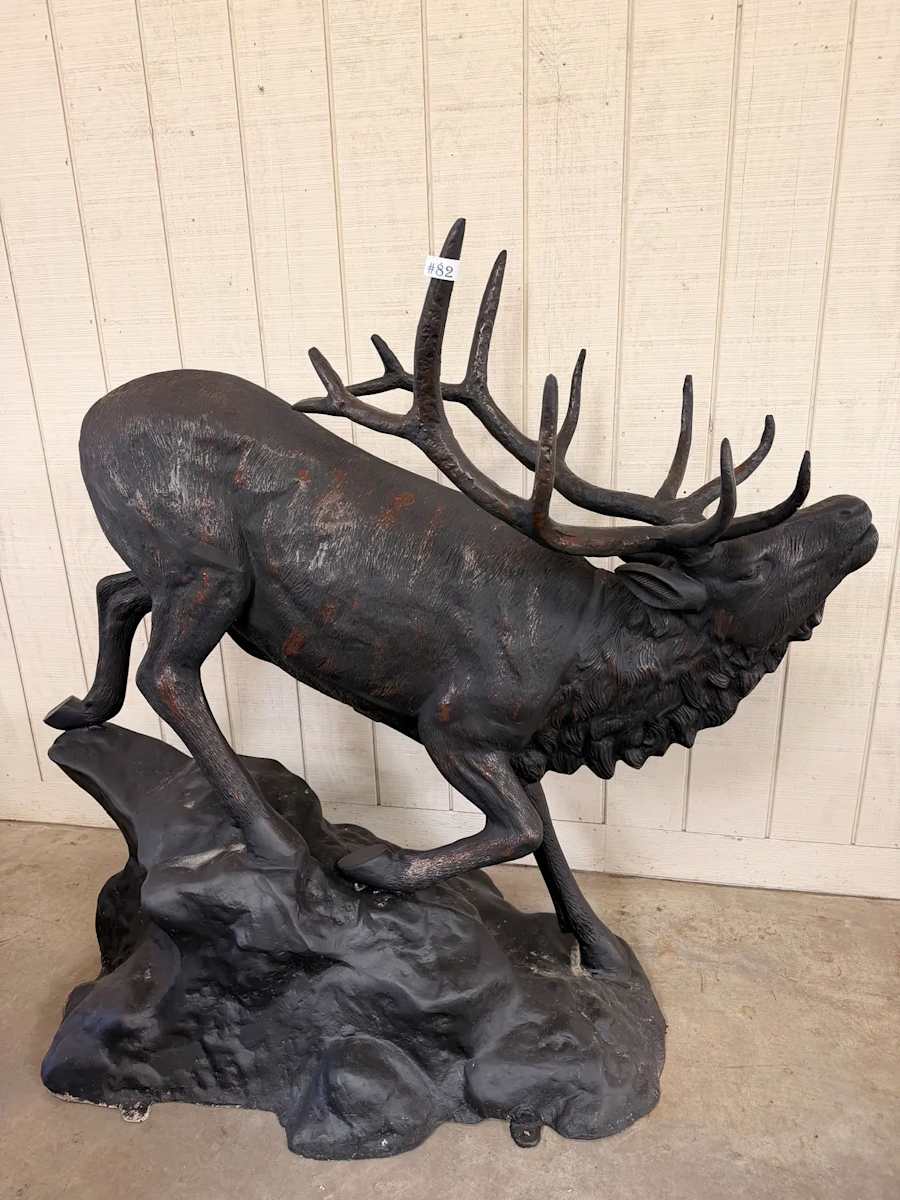 BRONZE ELK STATUE, Image 1.