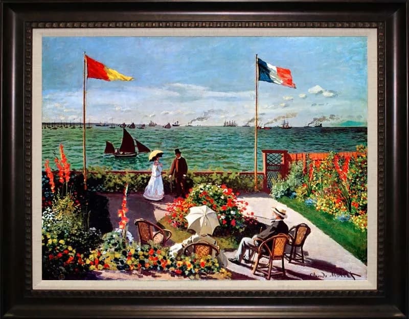 ‘The Garden at Saints-Addresse” “ Homage” by Reproduction Claude Monet 