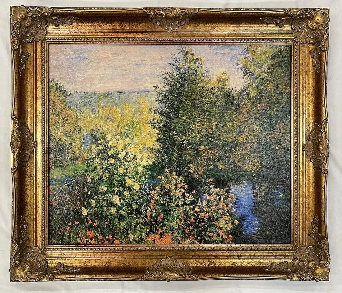 “A Corner in the Garden at Montgeron Homage” by Reproduction Claude Monet 