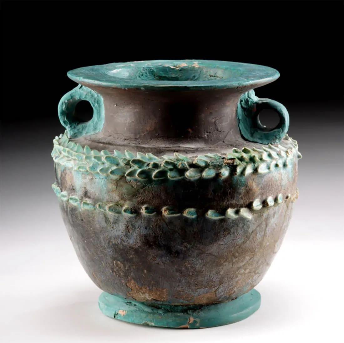 Romano-Egyptian Glazed Faience Amphora 