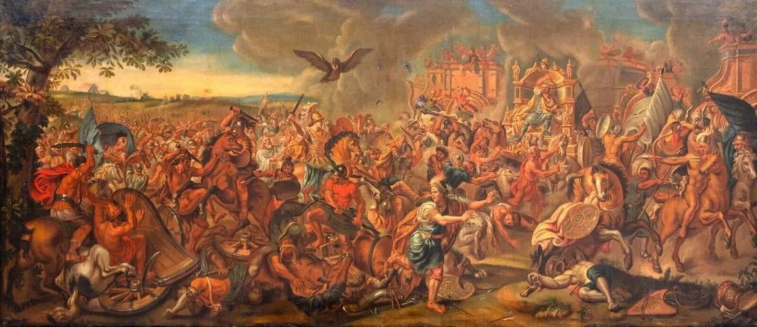 “Battle of Arbela Gaugamela in 331 BC” by Unknown 
