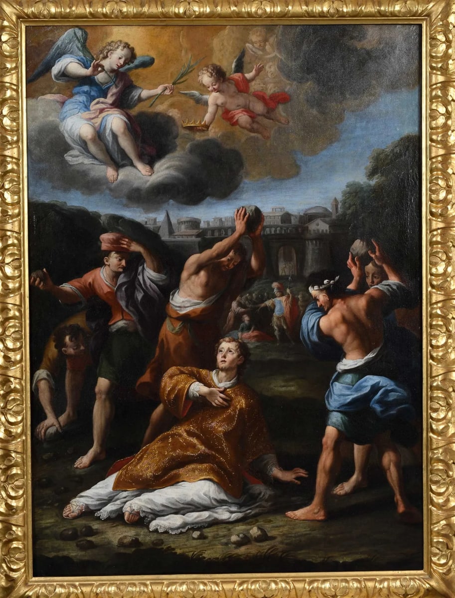 “The Martyrdom of St. Stephen” by Follower of Ludovico Cardi 