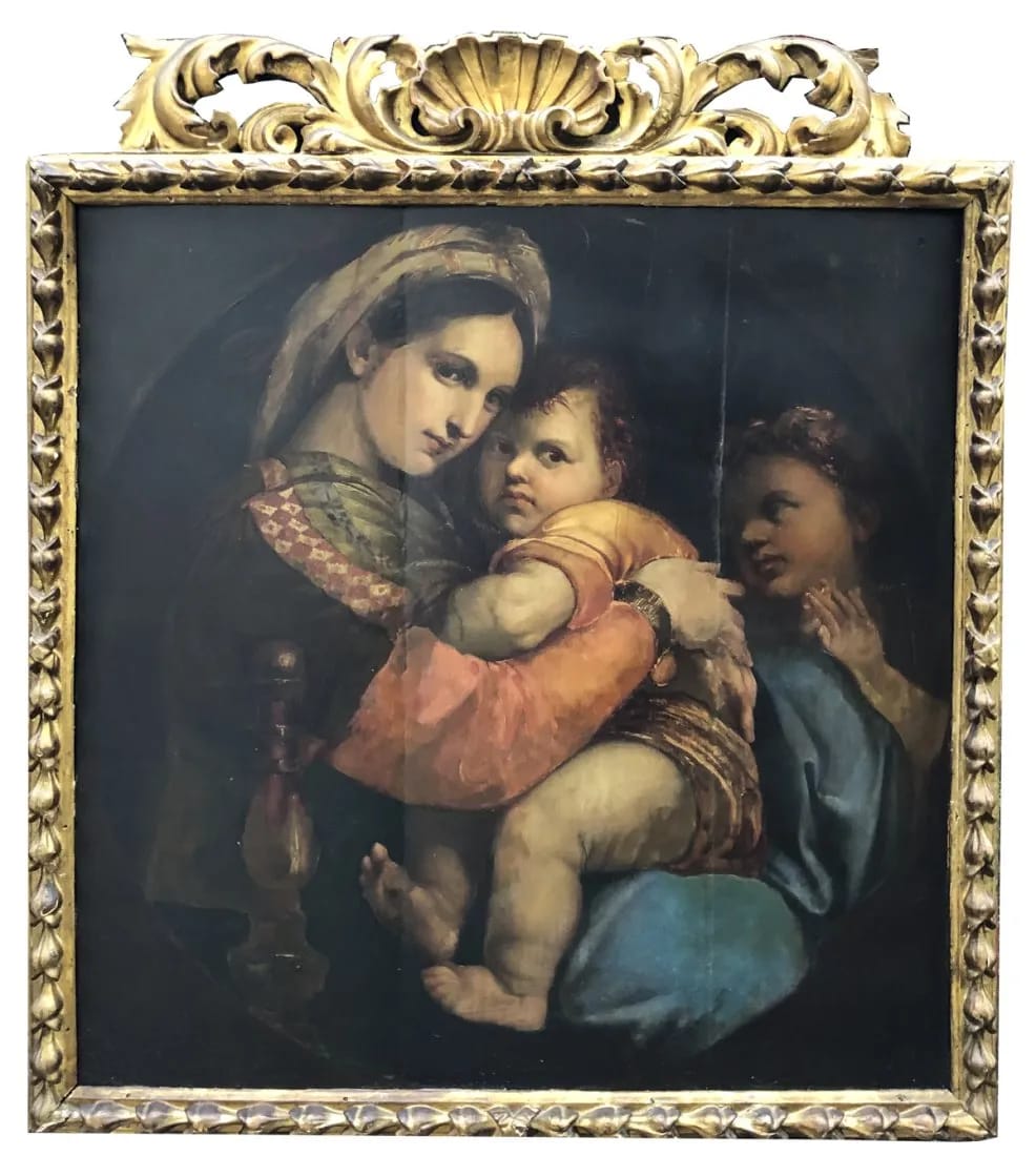 “The Madonna della Seggiola“ by Unknown 