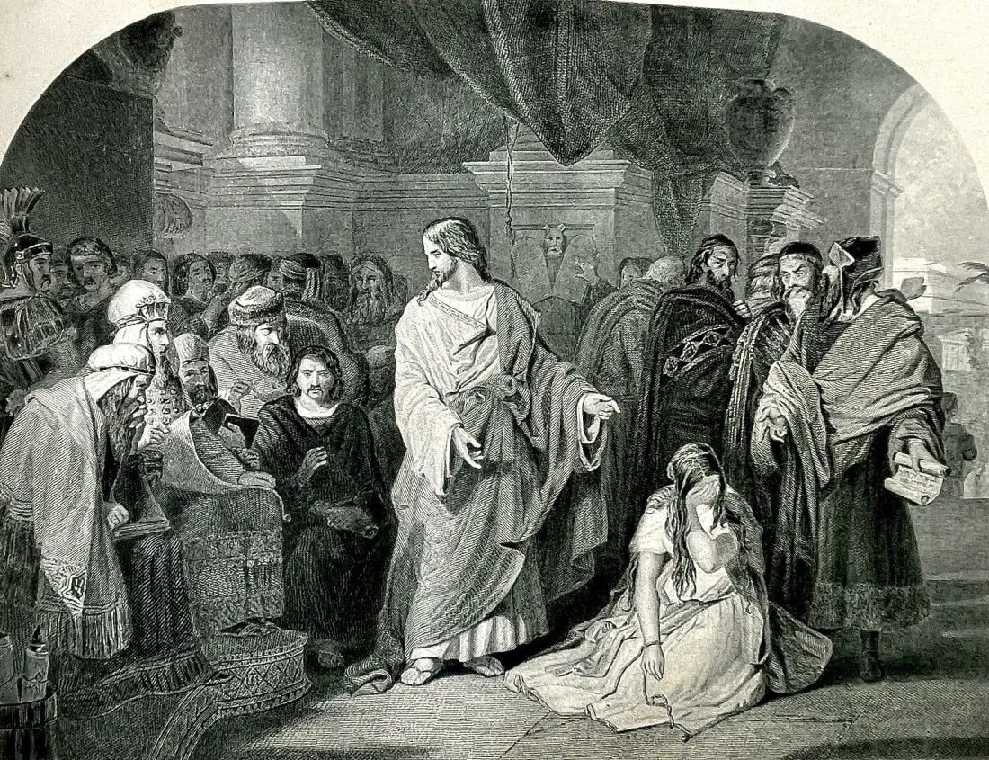 “He Who is Without Sin” by Edward Henry Corbould 
