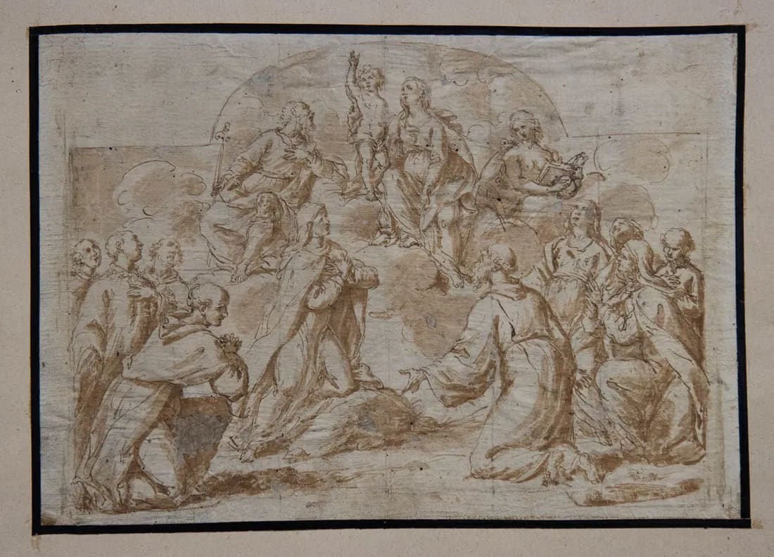 "The Madonna in Glory with Saints" by Francesco Chiozzi (Casalmaggiore 1725-ca. 1785) 