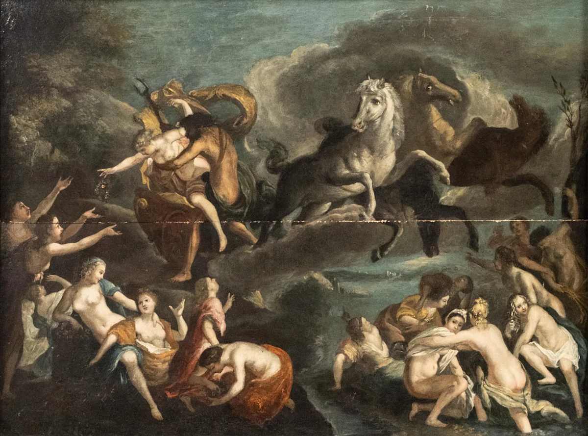 “Neptune Abducting Flora” by Louis de Boullogne Atribuited 