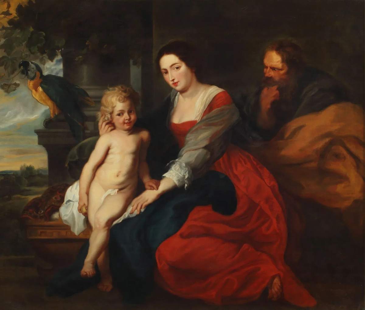 "Madonna de la Paraquette" by Charles Francois Felu, Belgian, 1830-1900 