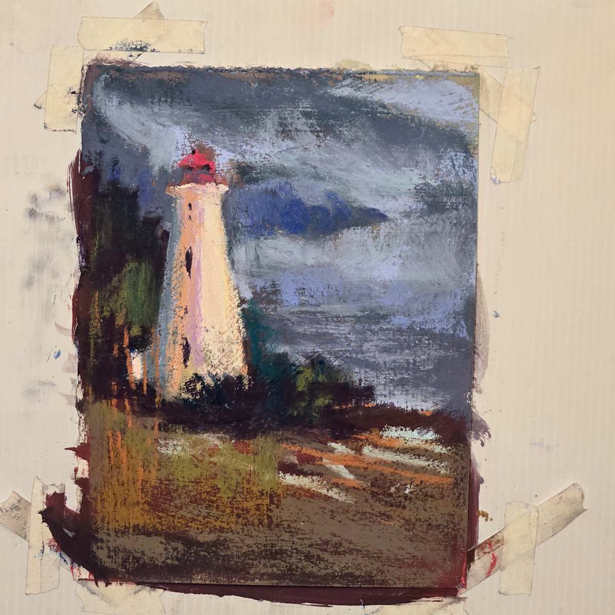 Cape Mudge Lighthouse study by Nanci Cook, PAC, Image 1.