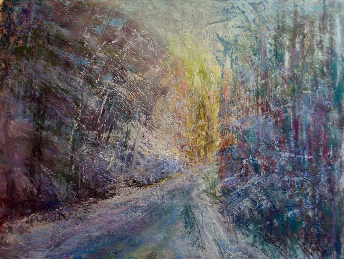 Snowy Road to Village Bay Lake by Nanci Cook, PAC, Image 1.