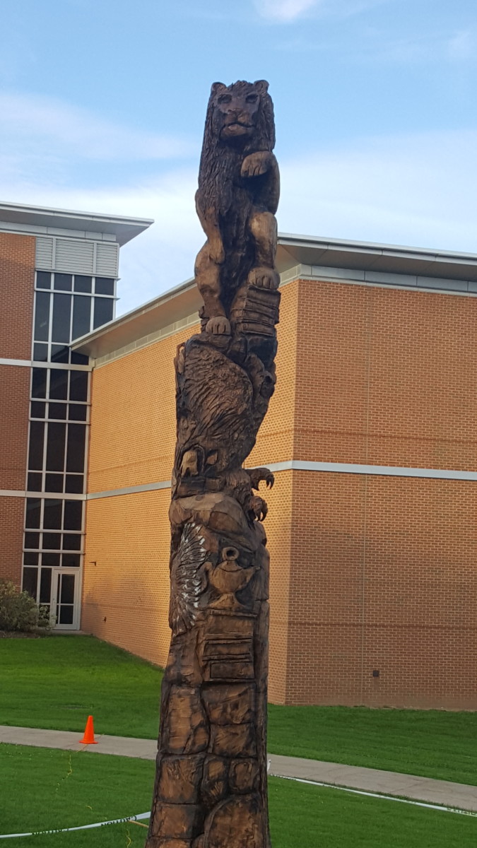 Slippery Rock University Tree Sculpture by Champsaw Art 