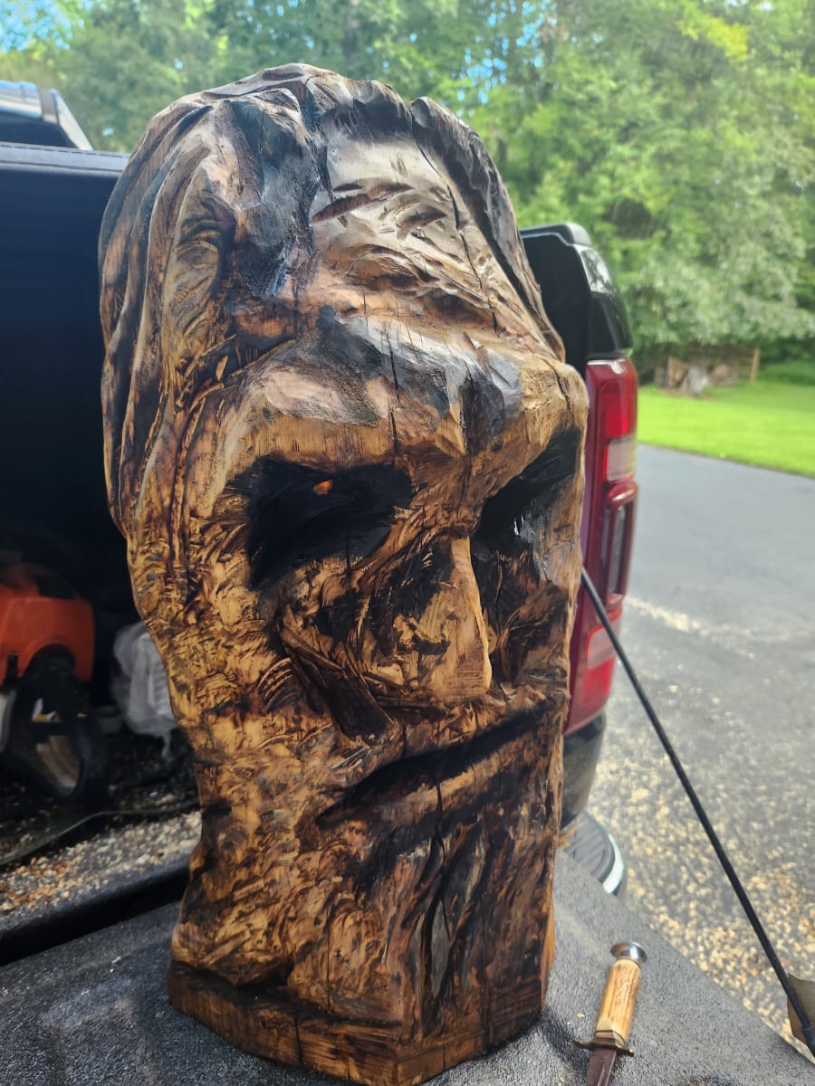 sasquatch head by David Champion -Champsaw Art  Image: Sasquatch bust
