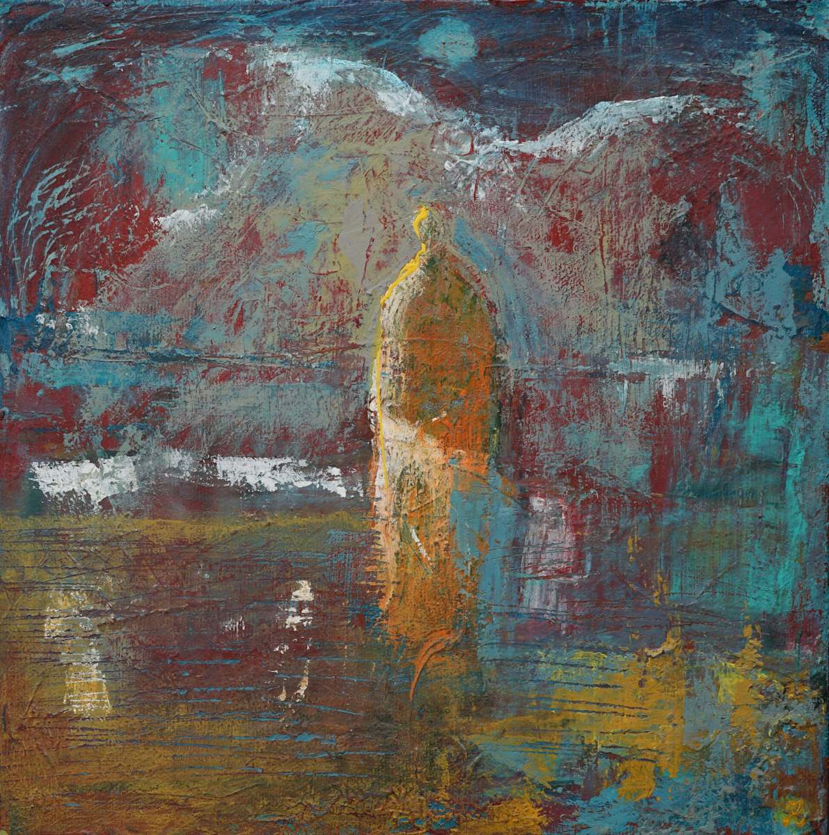 The Prodigal by Johnny Rogers  Image: The Prodigal
Acrylic and cold wax on canvas
10x10x1.5