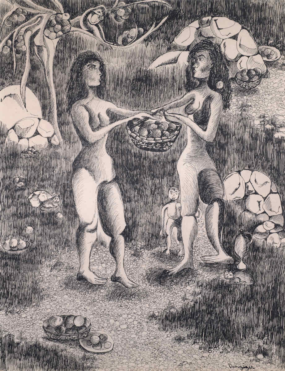 Two Figures in a Forest by Joan Danziger 