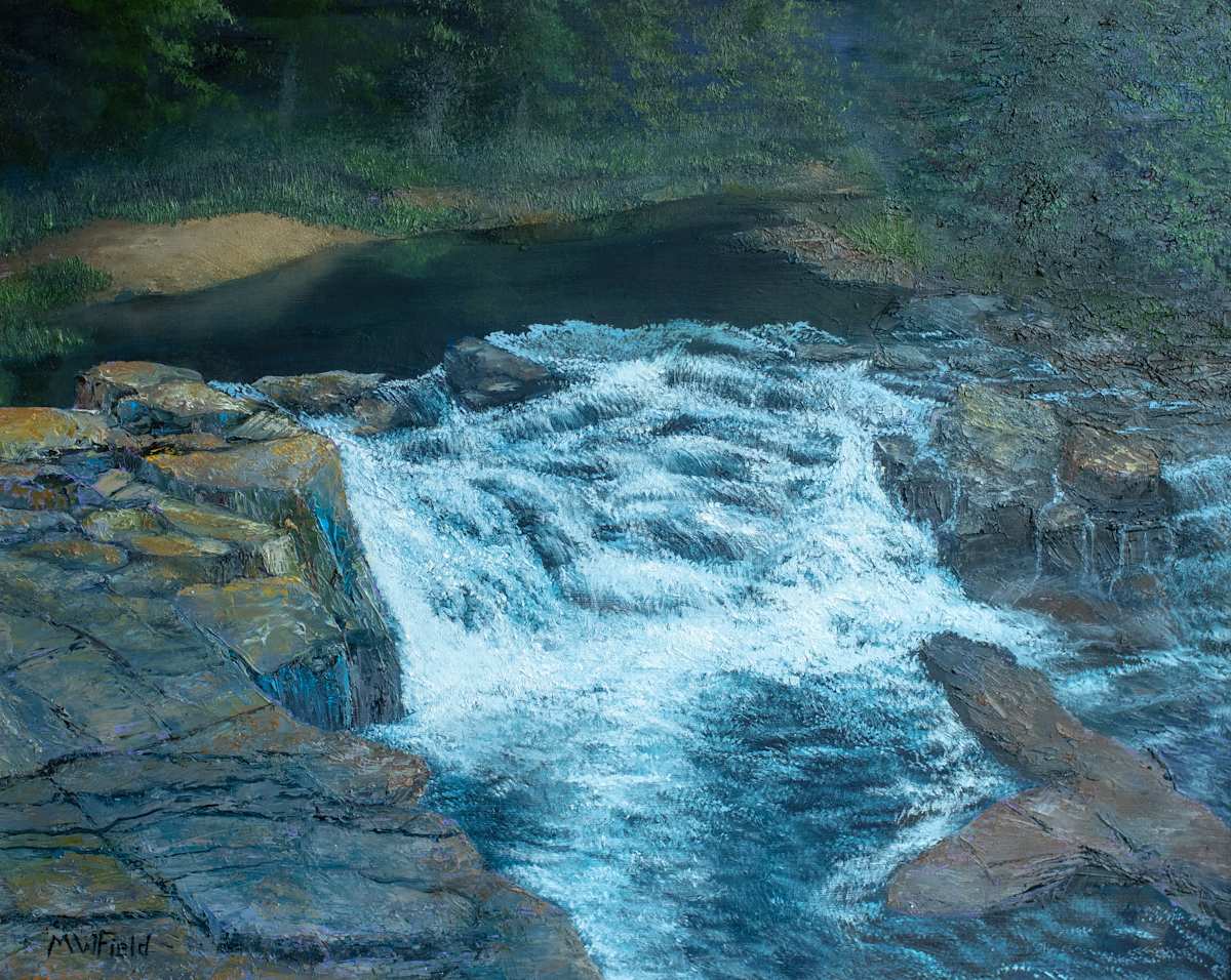 Ausable River by Michael W Field  Image: Painted on site, finished in my studio.  This painting is 16X20.
