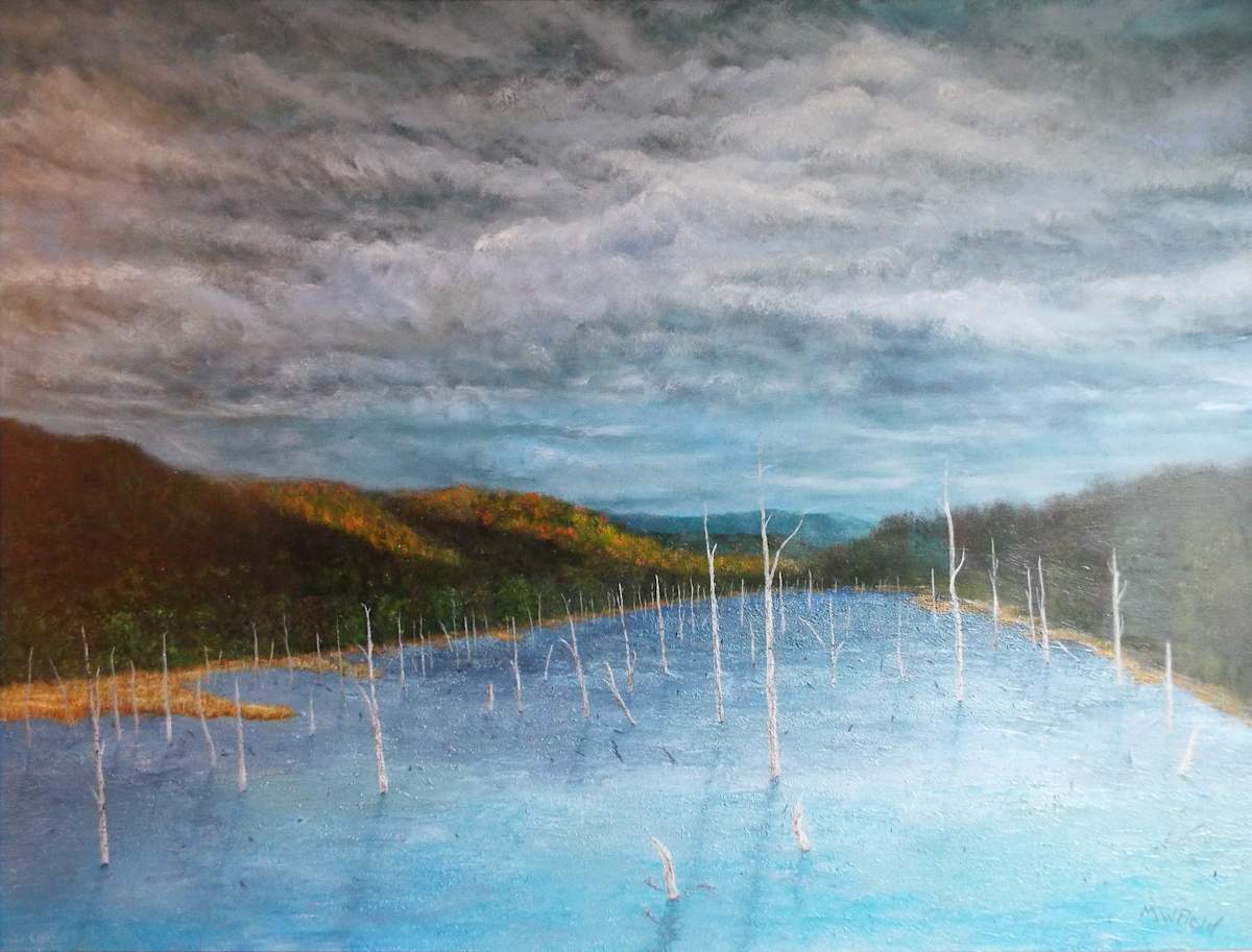 Moody Red Mill Swamp by Michael W Field  Image: This is a studio painting.  I took the reference photo's, the swamp had a really moody feeling that day.