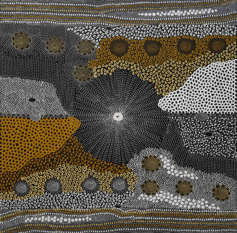 Ngapa ( Water Dreaming) by Janet Long Nakamarra 