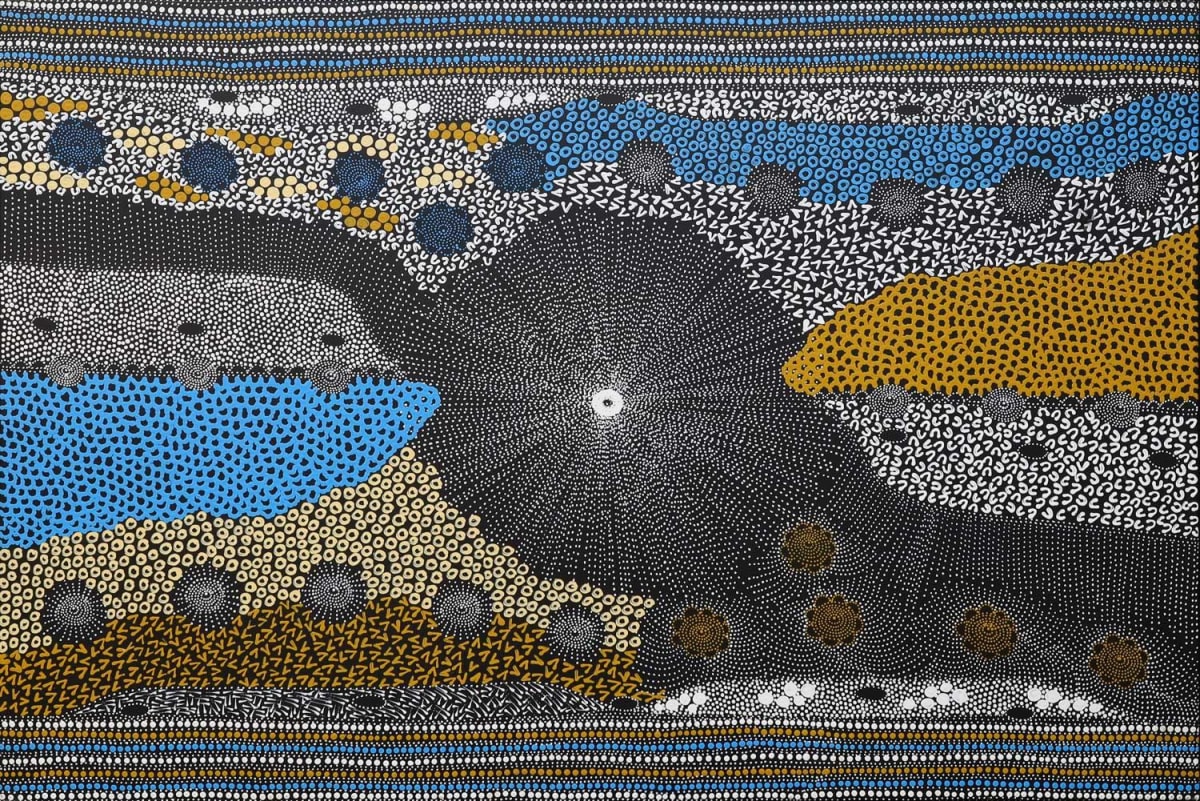 Ngapa- Water Dreaming by Janet Long Nakamarra 