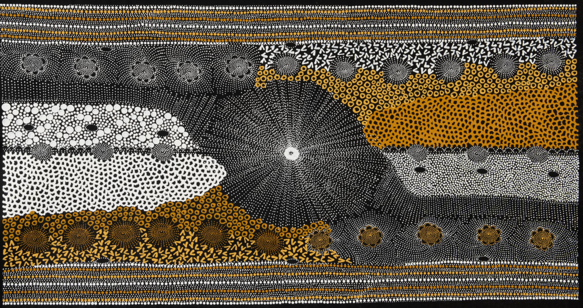 Ngapa (water dreaming) by Janet Long Nakamarra 