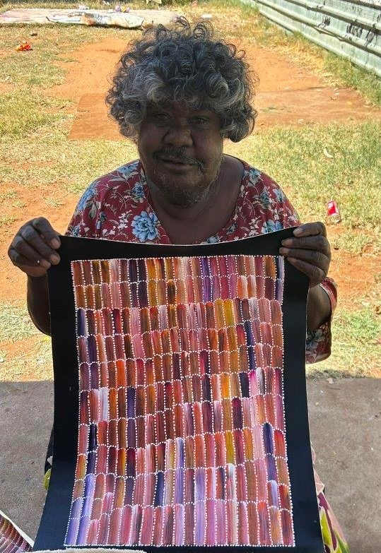 Bush Yam Dreaming by Jeannie Mills Pwerle 